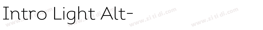 Intro Light Alt字体转换